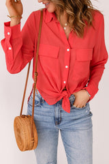 Button-Up Shirt with Pockets - CADEAUME