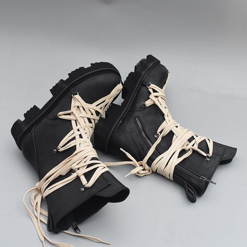 Gothic Boots For Women 2022 Spring Punk Style Women Black Boots P40d50 - CADEAUME