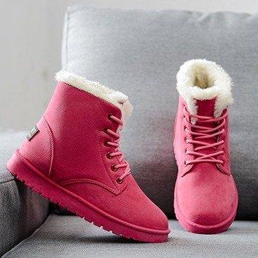 Snow Boot for Women Winter Shoes Heels Winter Boots Ankle Warm Plush Insole - CADEAUME