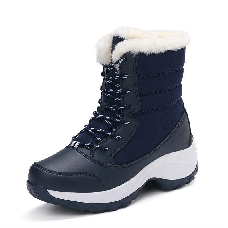 Snow Boots Female High To Help Waterproof Ladies Cotton Shoes Boots Plus Velvet Shoes - CADEAUME